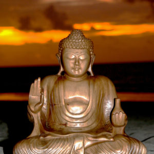 Buddha in the sand